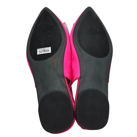 Torrid Embellished Bow Pointed Toe Slingback Ballet Flats Size 9.5 New Hot Pink - Picture 10 of 11